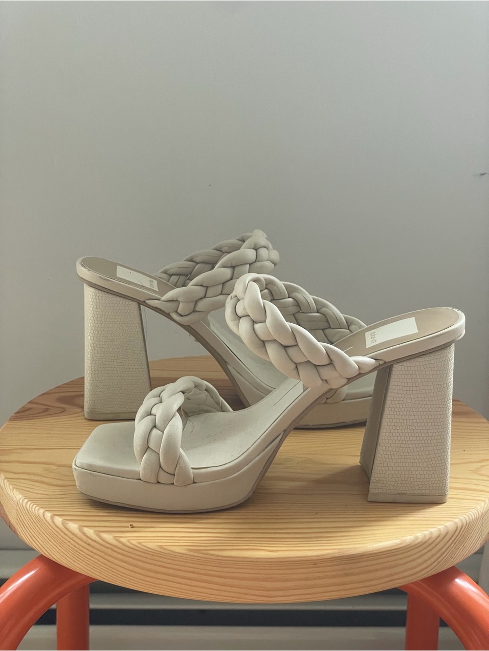 Dolce Vita Ashby Sandal in Ivory — Block Heel Platform (Discontinued Style)